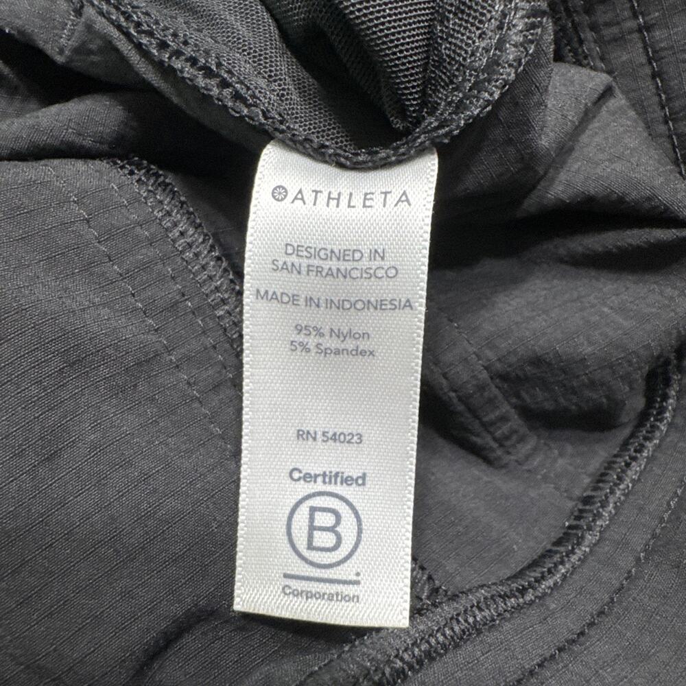 Athleta Trekkie Pant Womens 2 Black Stretchy Pull-On Pockets Zip Adjustable Hem - Picture 9 of 10